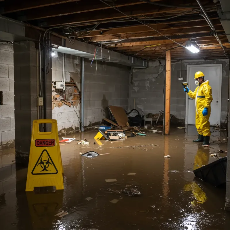 Flooded Basement Electrical Hazard in Coaling, AL Property